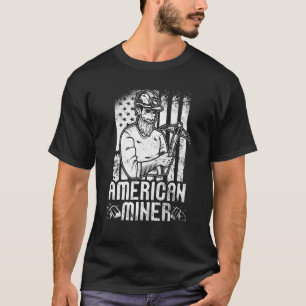 T-shirt Miner américain Aurum Miner Mine Prospecter l'or