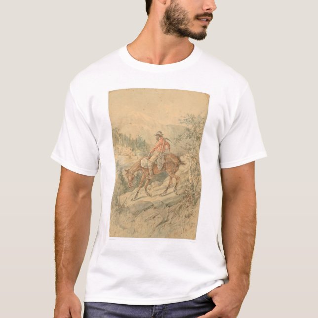 T-shirt Mineur à cheval (0692A) (Devant)