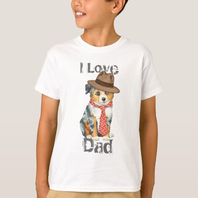 T-shirt Mini American Shepherd Dad (Devant)