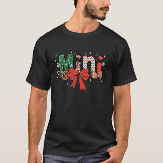 T-shirt Mini Coquette Bow Noël Joyeux Noël Match de famill