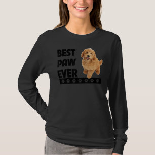 T-shirt Mini Golden Doodle Papa meilleur paw jamais Fête d