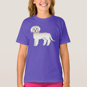 T-shirt Mini Goldendoodle crème Chien de dessin animé mign