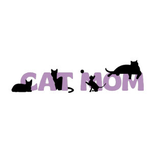T-shirt Mini-personnalisable Cat Maman Texte Image ombre