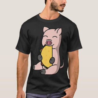 T-shirt Mini Pig Eating A Taco Pet Premium 