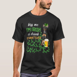 T-shirt Miniature Pinscher M'Embrasse Je suis Irlandais Ou