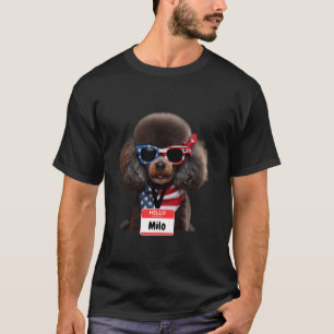 T-shirt Miniature Poodle Chien Milo Hommes Femmes Enfants