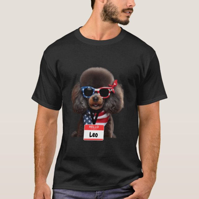 T-shirt Miniature Poodle Leo Chien Hommes Femmes Enfants G (Devant)