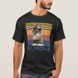 T-shirt Miniature rétro Schnauzer Ew Personnes Miniature