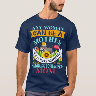 T-shirt Miniature Schnauzer Chien Maman Amusante Mères Fêt