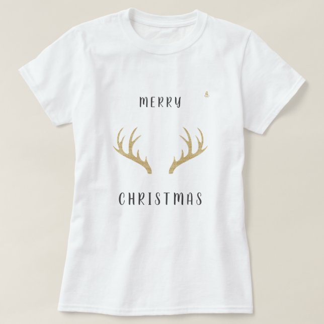 T-shirt Minimal Christmas Line Art Tree | KaliraArts (Design devant)