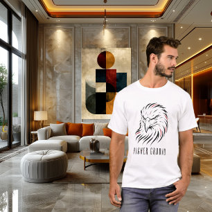 T-shirt Minimal Eagle Line Art
