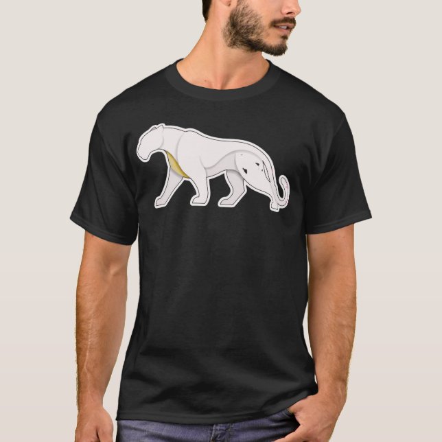 T-shirt Minimal Panther Symbol | Abstract Animal Icon (Devant)