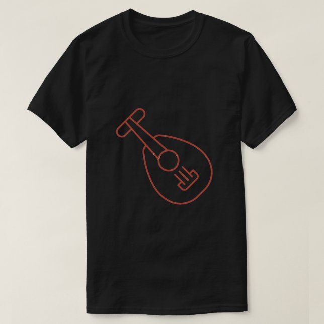 T-shirt Minimal Ukulele Music Lover T-Shirt. (Design devant)