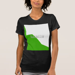 T-shirt Minimalisme Vert Blanc