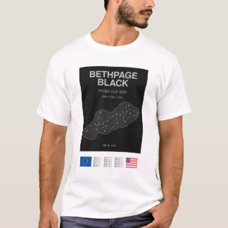 T-shirt Minimalist Bethpage Black Ryder Cup Line Print Tee