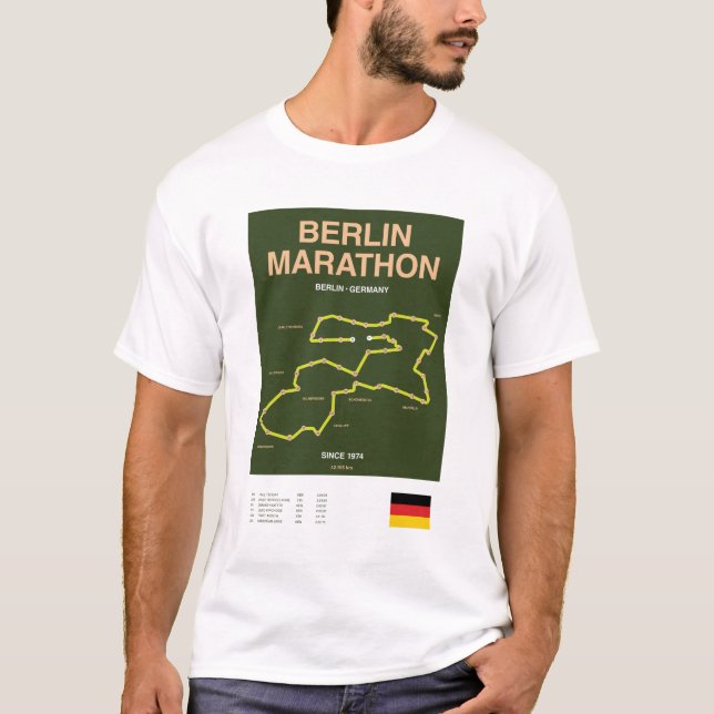 T-shirt Minimalist Boston Marathon Line Print (Devant)