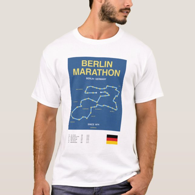 T-shirt Minimalist Boston Marathon Line Print (Devant)