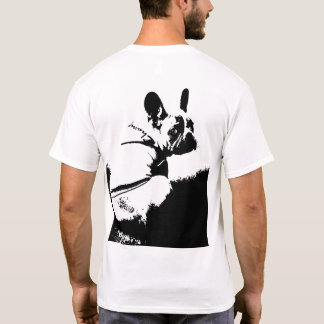 T-shirt Minimalist French Bulldog Silhouette – Bold Black 