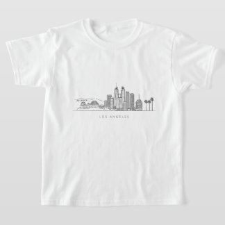 T-shirt Minimalist Los Angeles Skyline Illustration