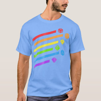 T-shirt Minimalist Polyhedral Dice Set Colors D20 Collecto