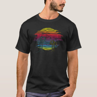 T-shirt Minimalist tropical summer