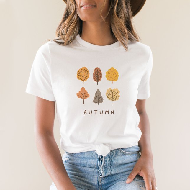 T-shirt minimaliste Arbres d'automne (Créateur téléchargé)