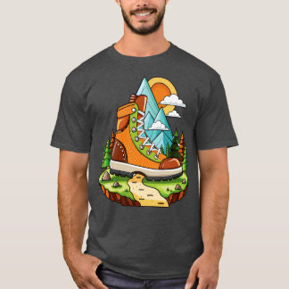 T-shirt minimaliste de démarrage randonnée