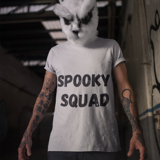 T-shirt minimaliste de l'équipage Éffrayant d'Hall