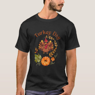 T-shirt minimaliste de Thanksgiving à motif dinde 