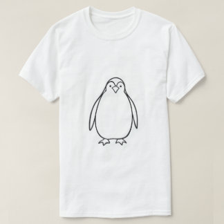 T-shirt minimaliste en ligne de pingouin