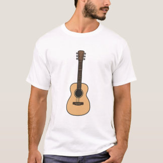 T-shirt minimaliste en silhouette de guitare noire