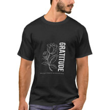 T-shirt minimaliste Gratitude de design, Chemise H