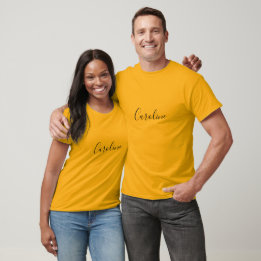 T-shirt Minimaliste moderne moutarde jaune
