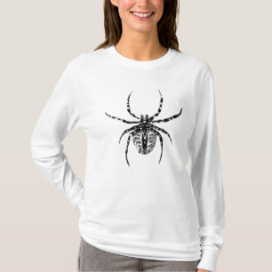 T-shirt minimaliste noir et gris araignée mignonne
