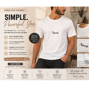 T-Shirt Minimaliste « Numb » pour Hommes   Aesthe 