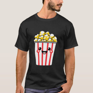 T-shirt Minimaliste Popcorn Sucre Nourriture Simple drôle 