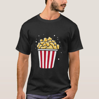 T-shirt Minimaliste Popcorn Sucre Nourriture Simple drôle