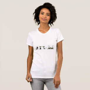 T-Shirt Minimaliste pour Femme Chats - Ligne de Ch