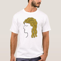 T-shirt minimaliste Spagetti Cheveux Amusant Nourr