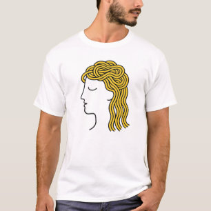T-shirt minimaliste Spagetti Cheveux Amusant Nourr