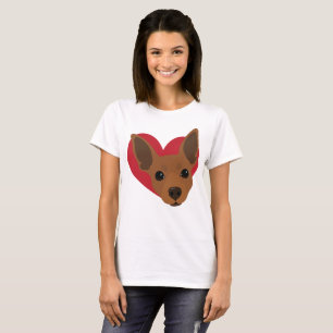 T-shirt minimum No4 de Pin de rouille rouge de