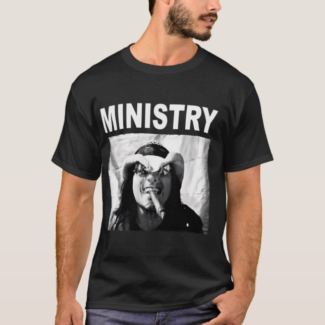 T-shirt Ministry On Black (Devant)