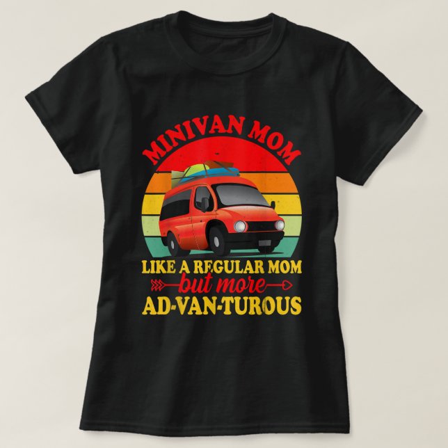 T-shirt Minivan Moms Funny Pun Maman conduit Minivan Mamas (Design devant)