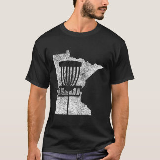 T-shirt Minnesota Disc Golf State Avec Panier Distressed G