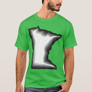 T-shirt Minnesota noir blanc gris