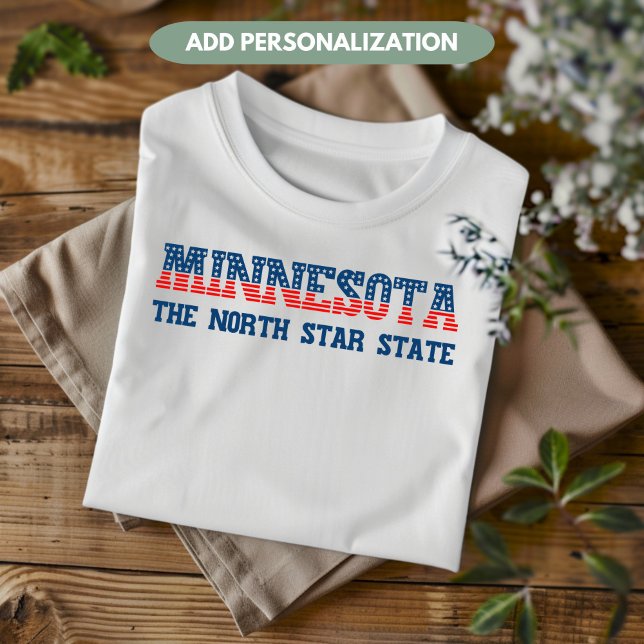 T-shirt Minnesota Patriotique L'État North Star Personnali (Créateur téléchargé)