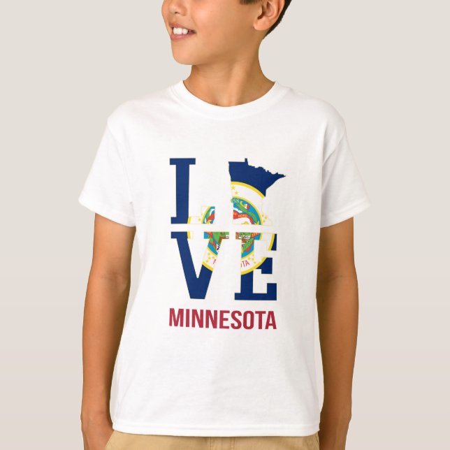 T-shirt Minnesota State USA Love (Devant)
