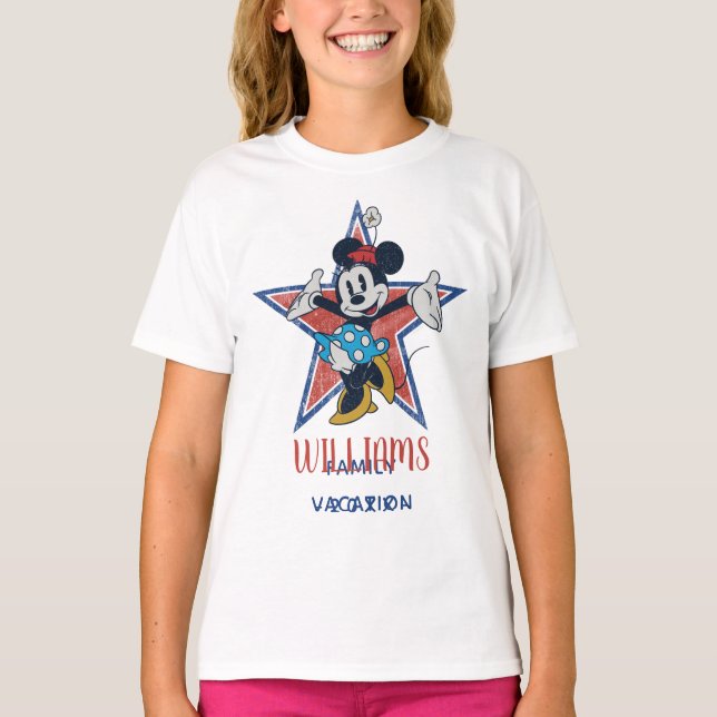 T-shirt Minnie | 4 juillet Vacances en famille (Devant)