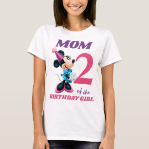 T-shirt Minnie   Maman de la fille d'anniversaire