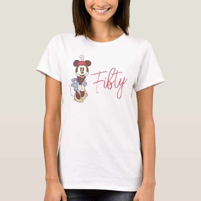 T-shirt Minnie Mouse 50e anniversaire (Devant)
